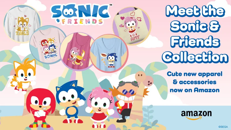 Meet the Sonic & Friends Collection | Cute new apparel & accessories now on Amazon.