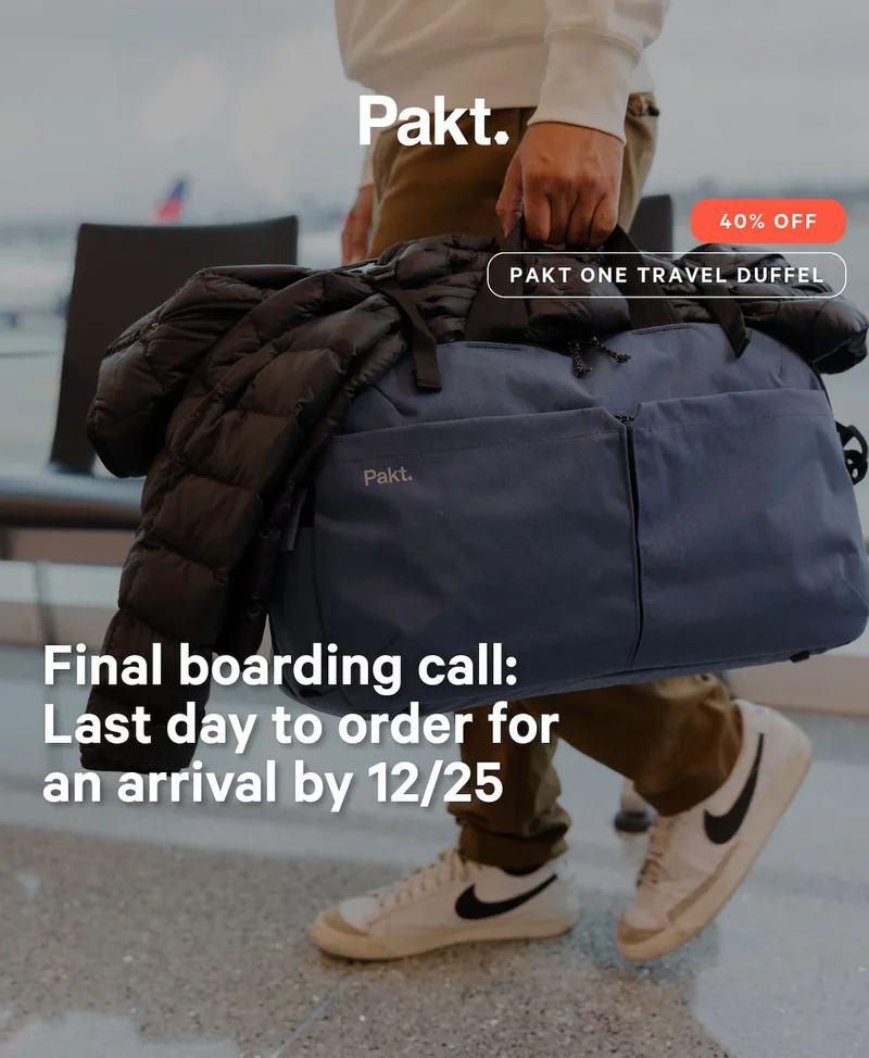 Final boarding call: Last day to oder for an arrival by 12/25.
