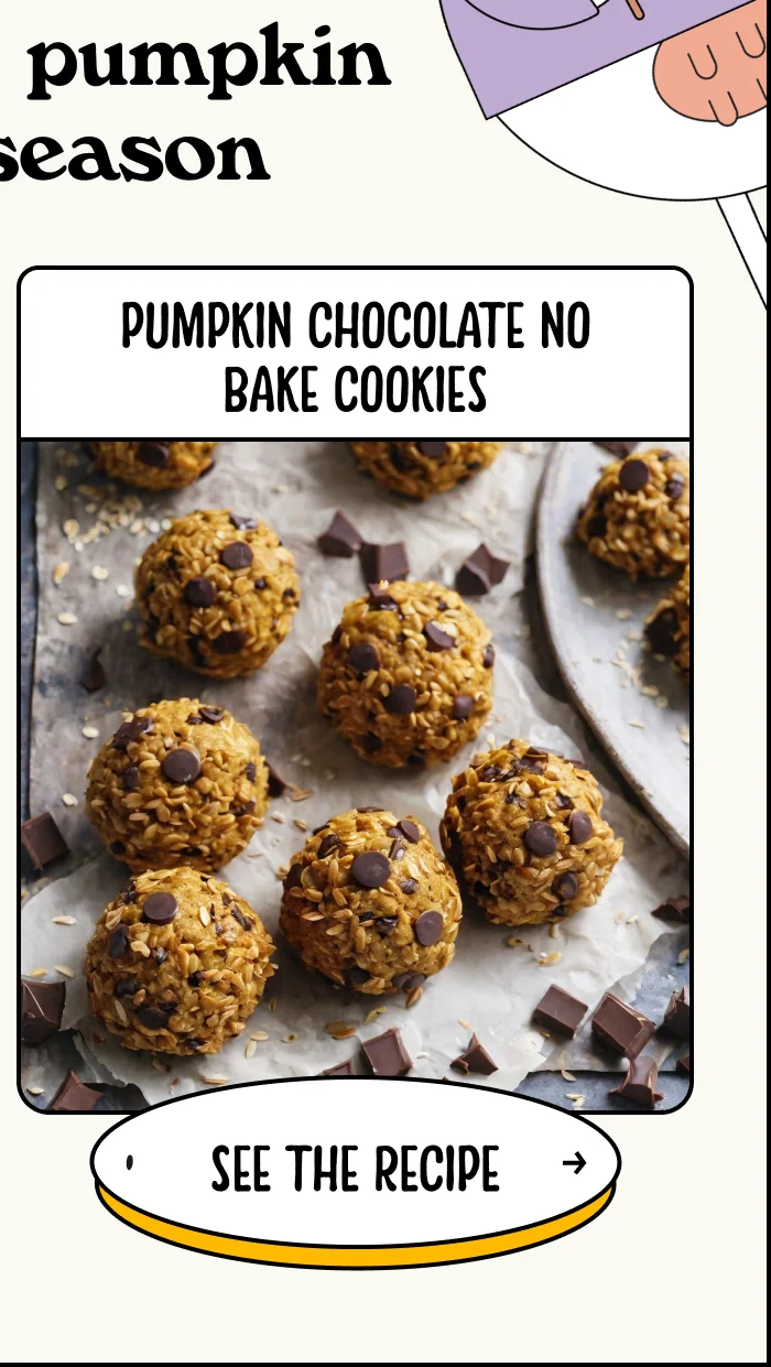 Pumpkin Chocolate No Bake Cookies