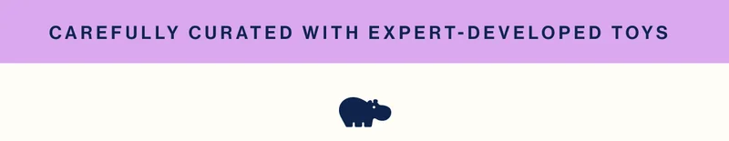 Carefully curated with expert-developed toys