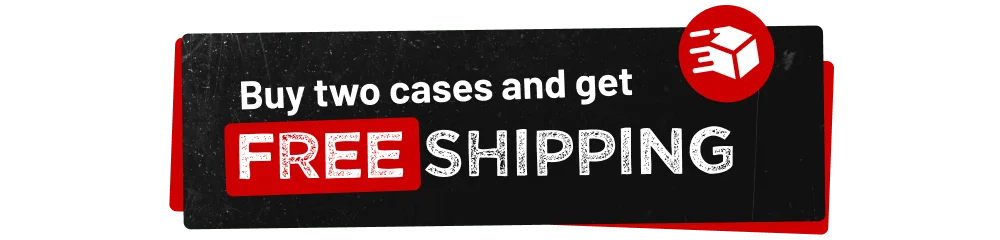 Buy two cases and get free shipping
