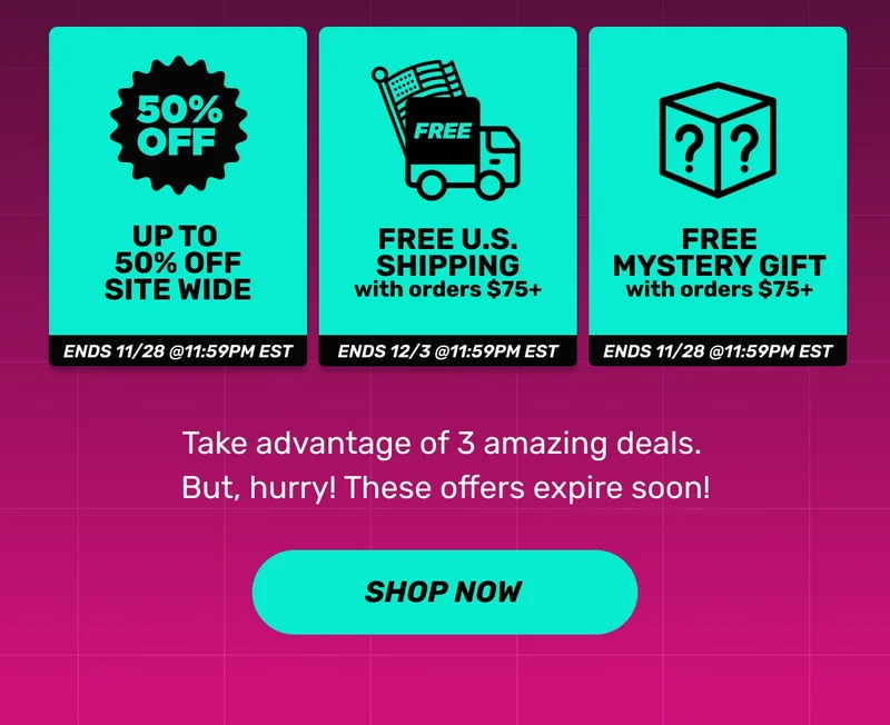 Take advantage of 3 amazing deals. But, hurry! These offers expire soon! SHOP NOW