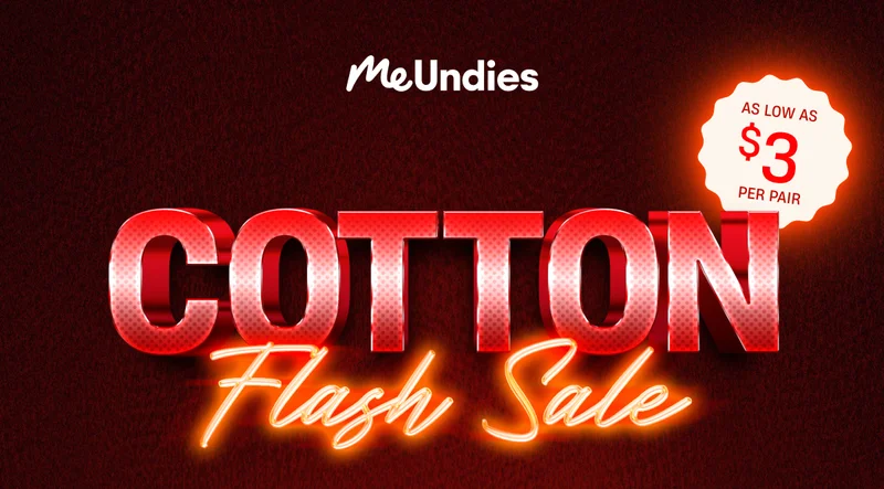 MeUndies | Cotton Flash Sale | As low as $3 Per Pair
