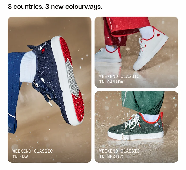 3 countries. 3 new colourways.