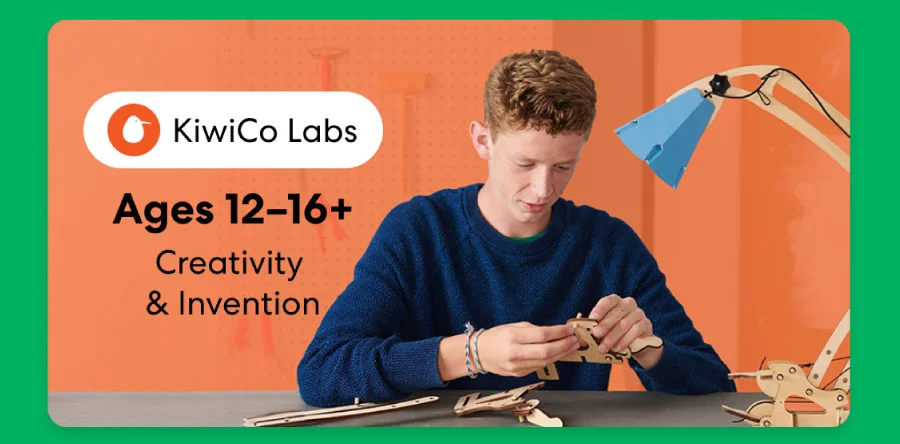 Teen creating an advanced KiwiCo project. Ideal for ages 12–16+ to spark creativity and innovation. Teen creating an advanced KiwiCo project. Ideal for ages 12–16+ to spark creativity and innovation.