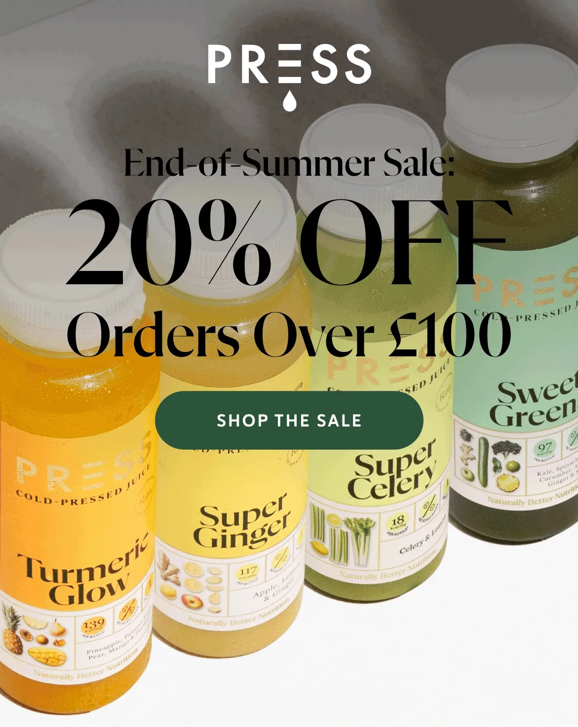 End-of-Summer Sale: 20% OFF Orders Over £100