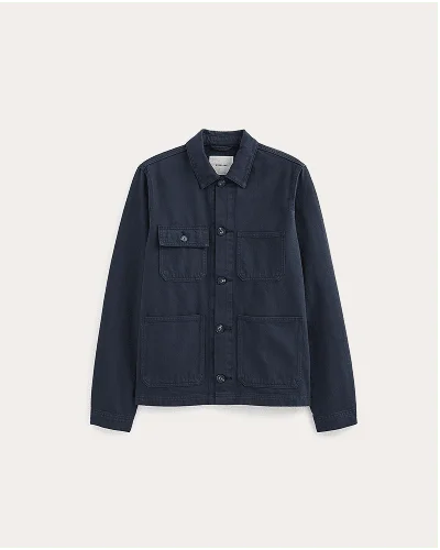 Image | The Denim Utility Jacket | Garment-Dyed Navy