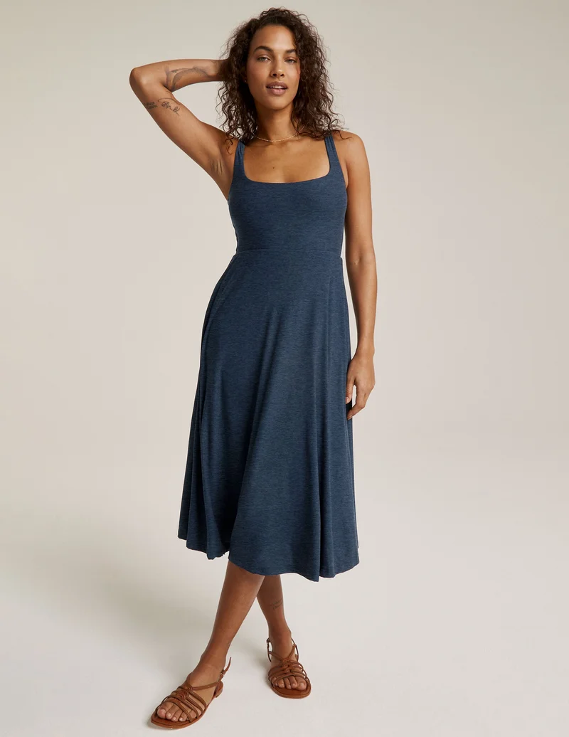 Image of Featherweight At The Ready Square Neck Dress