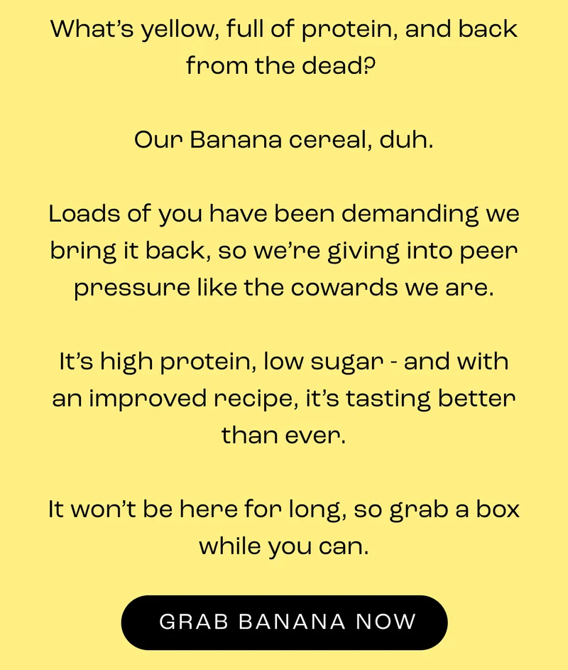 What’s yellow, full of protein, and back from the dead?