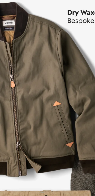 Bespoke Post x Taylor Stitch Dry Waxed Canvas Bomber Jacket