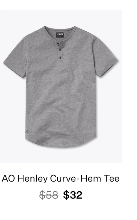 AO Henley Curve-Hem Tee