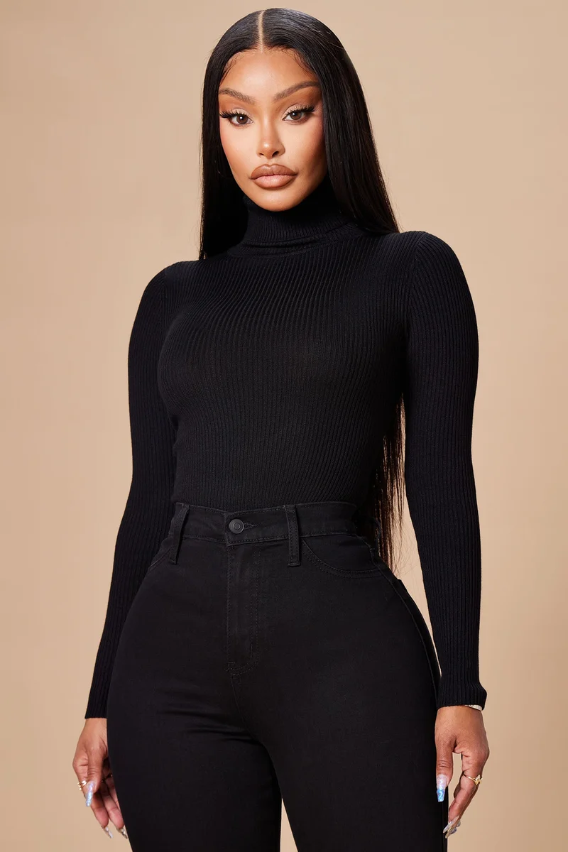 Image of Tara Turtle Neck Sweater - Black