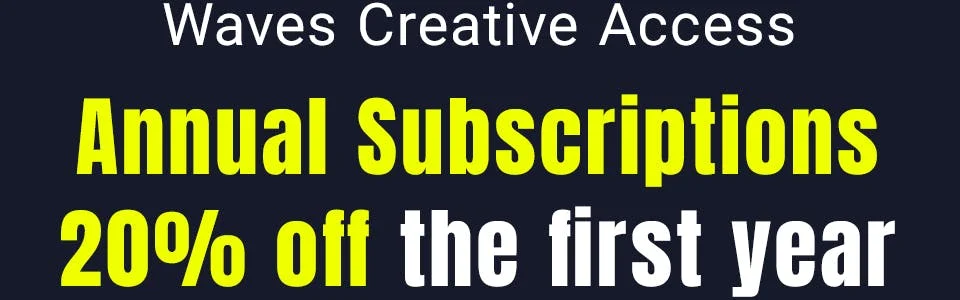 First Time Ever - 20% Off Annual Subscriptions