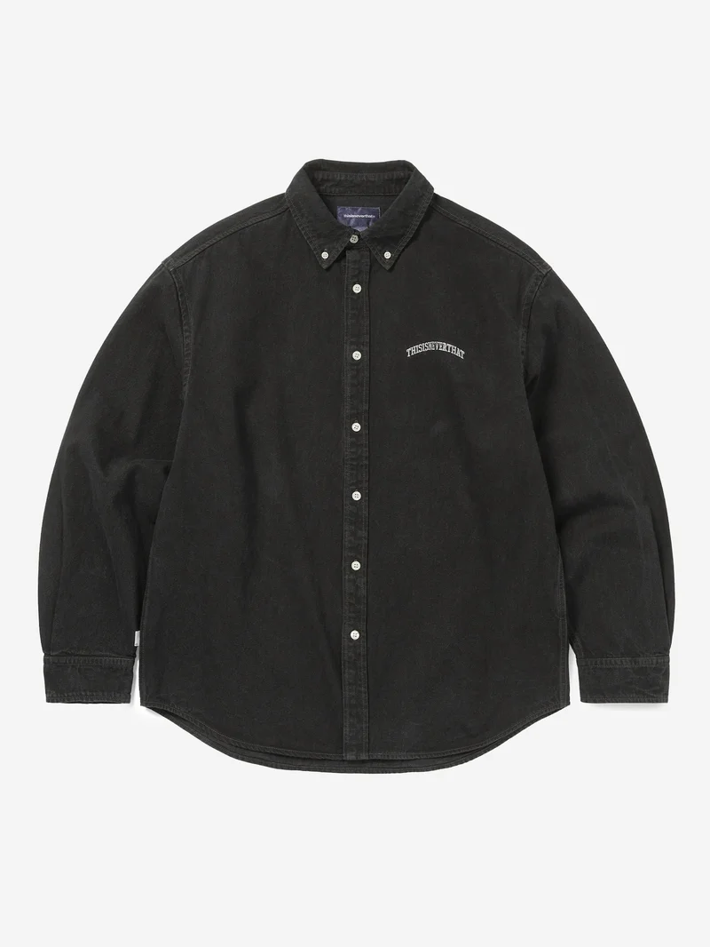 Image of thisisneverthat Washed Denim Shirt - Black