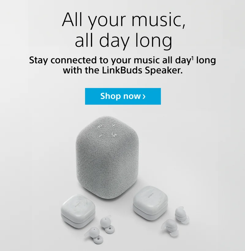 All your music, all day long | Stay connected to your music all day¹ long with the LinkBuds Speaker. | Shop now
