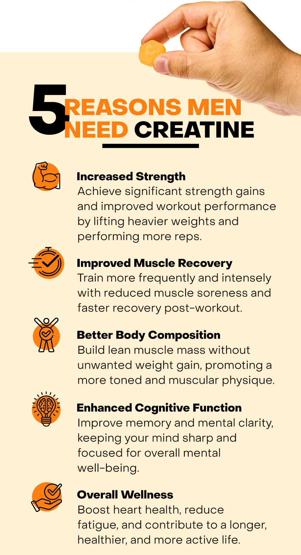 Here are the top 5 reasons men should be taking creatine every single day