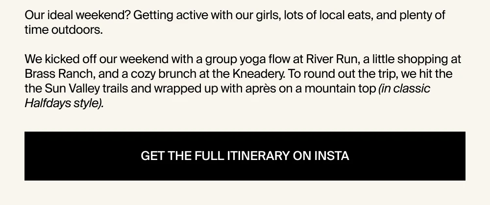 Full Weekend Itinerary on Instagram