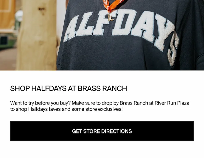 Shop Halfdays at Brass Ranch