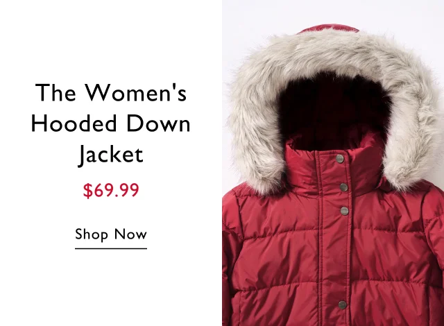 Womens Hooded Down Jacket