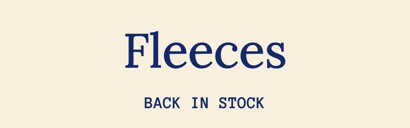 Fleeces back in stock
