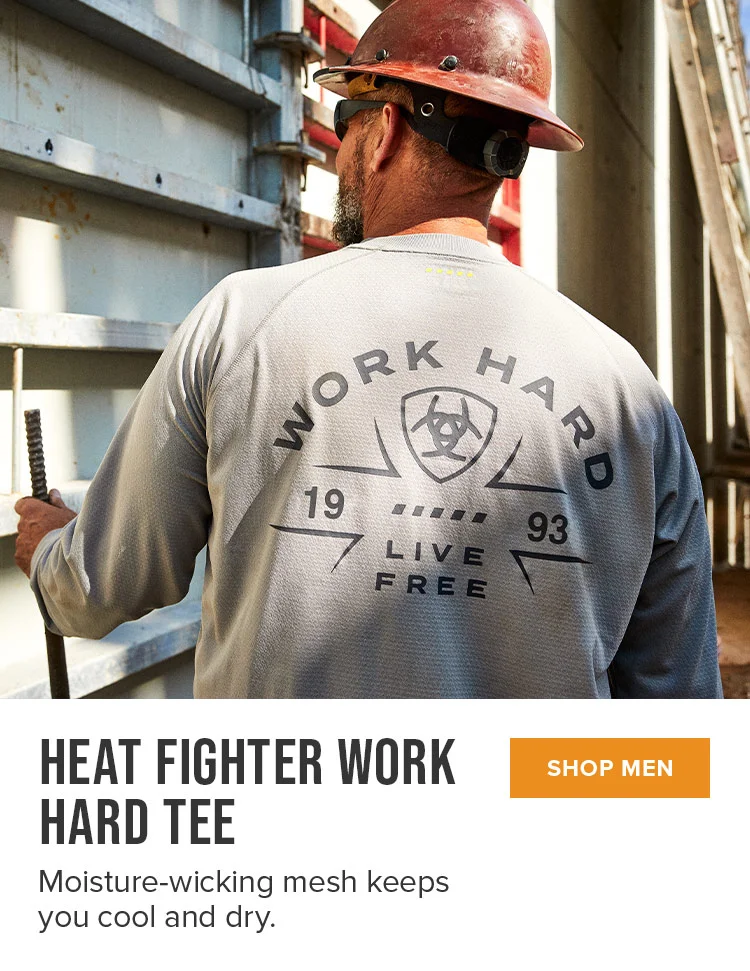 HEAT FIGHTER WORK HARD TEE | SHOP MEN
