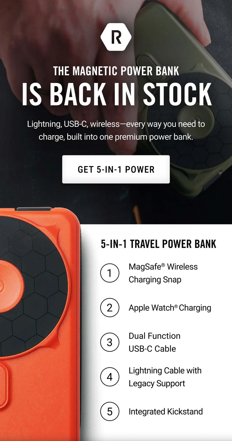The Magnetic Power Bank is Back in Stock