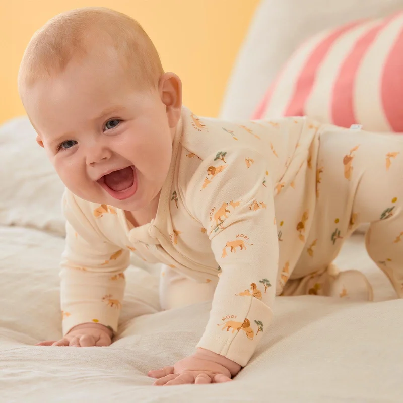 Image of Lion Clever Zip Baby Pajamas