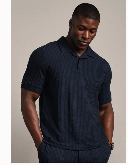 Casual Seersucker Polo