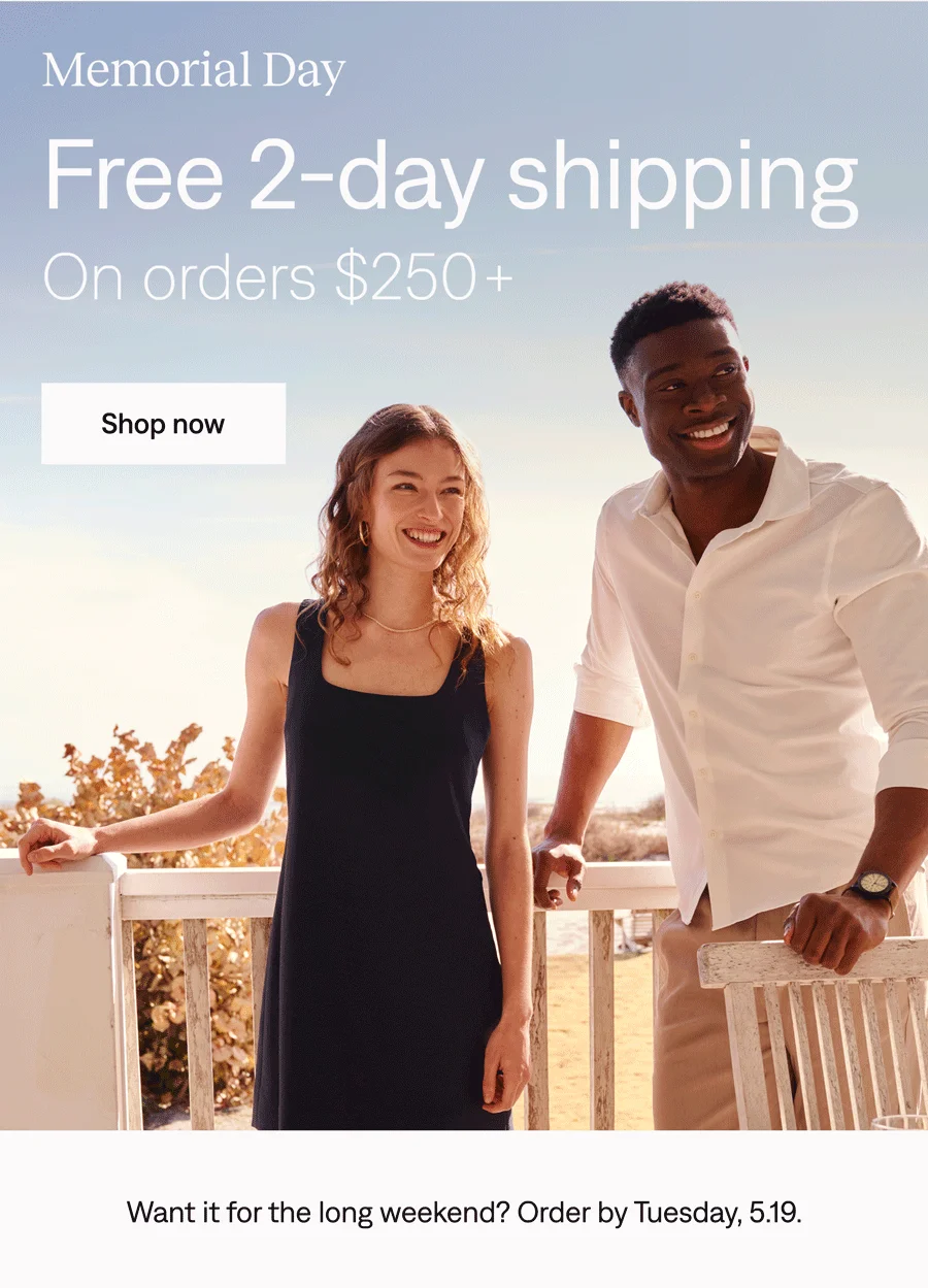Free 2-day shipping on orders $250+