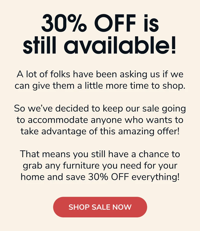 30% OFF Is Still Available!