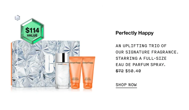 Perfectly Happy | AN UPLIFTING TRIO OF OUR SIGNATURE FRAGRANCE. STARRING A FULL-SIZE EAU DE PARFUM SPRAY. $50.40 SHOP NOW