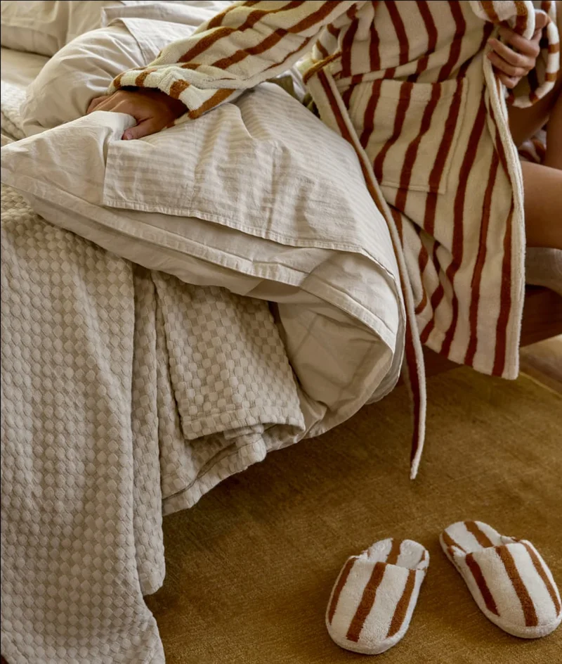 Bone + Tobacco stripes