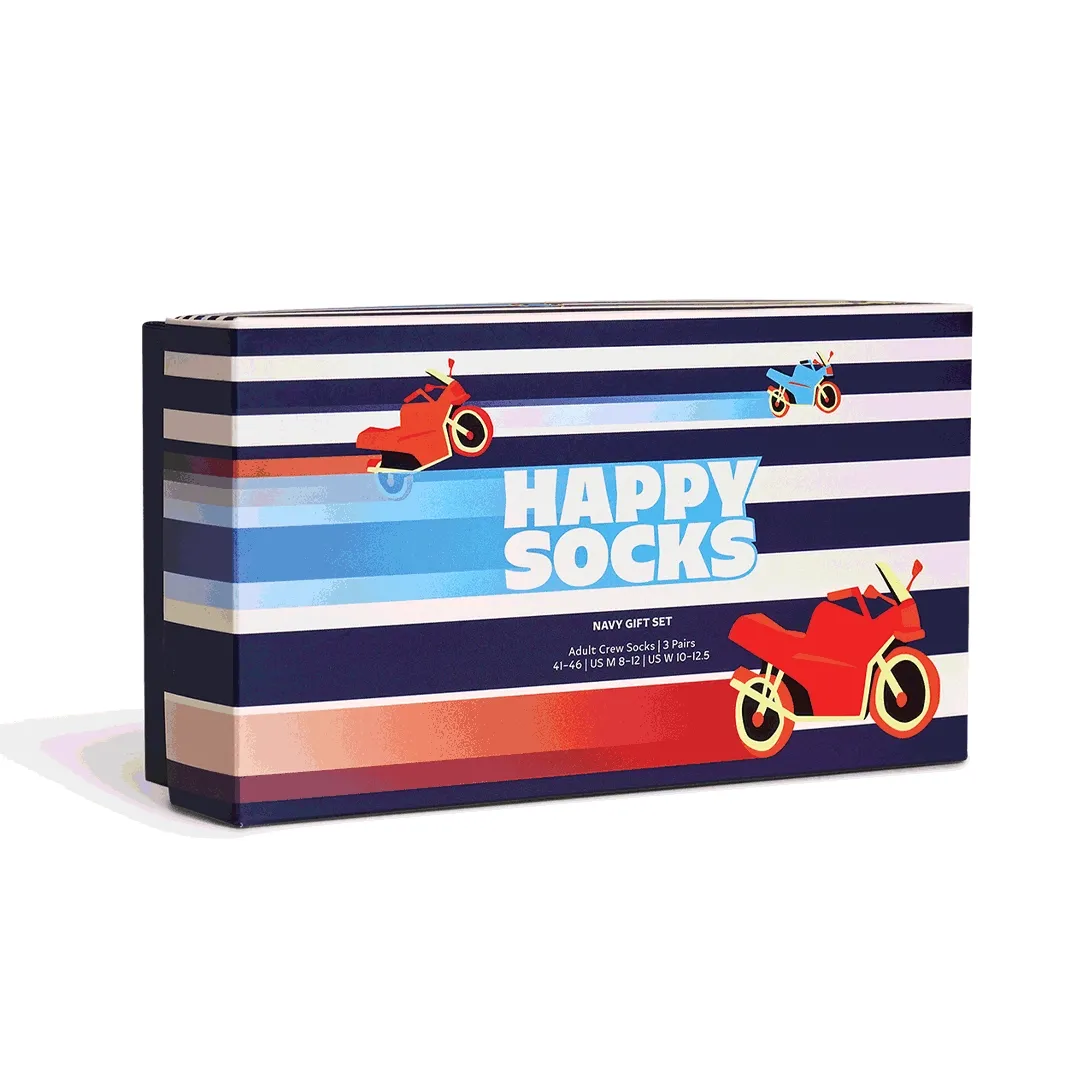 3-Pack Navy Socks Gift Set
