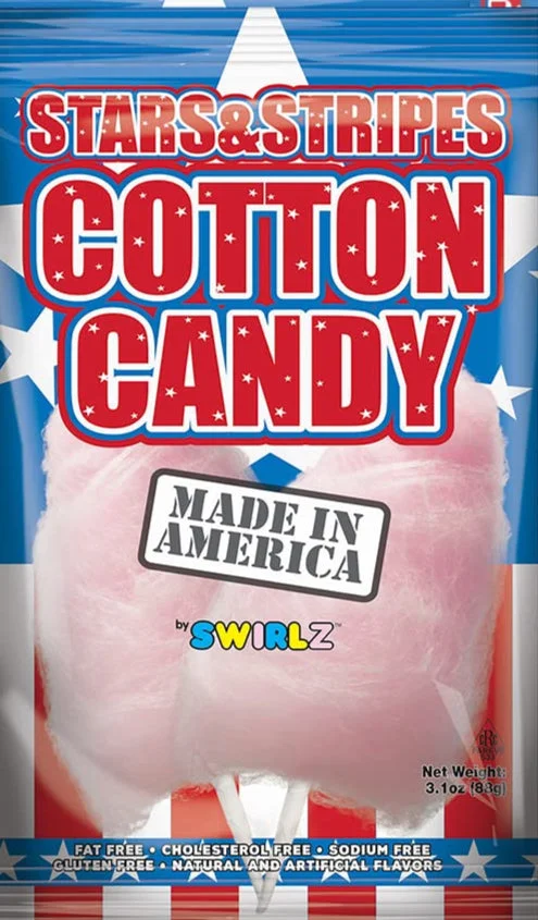 Image of Swirlz Cotton Candy Stars and Stripes Cotton Candy