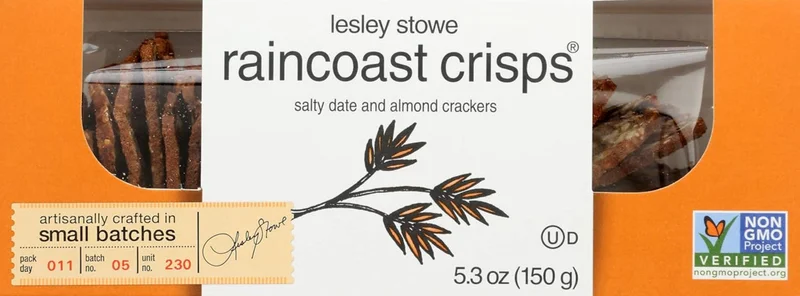Image of Lesley Stowe Raincoast Crisps Salty Date & Almond