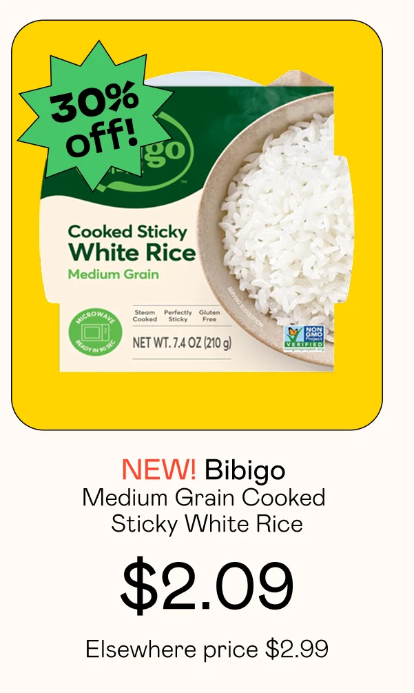 Medium Grain Cooked Sticky White Rice