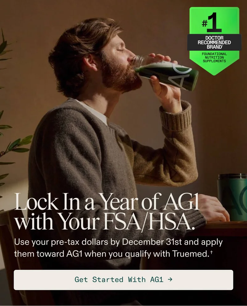 Your pre-tax dollars can be used for AG1