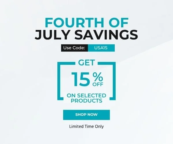 Fourth Of July Savings. Get 15% Off On Selected Products. Use Code: discount code. Limited Time Only. Shop Now.