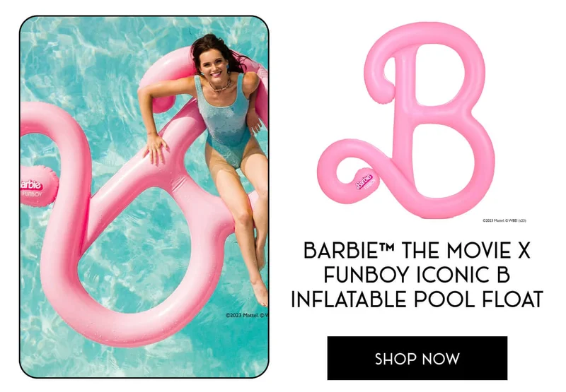 BARBIE THE MOVIE X FUNBOY ICONIC B INFLATABLE POOL FLOAT