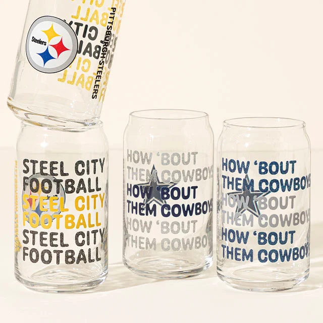 Show Your Spirit! NFL Can-Shaped Glass