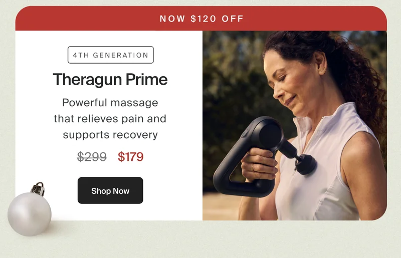 Now $120 off | Theragun Prime | $179 | Shop Now