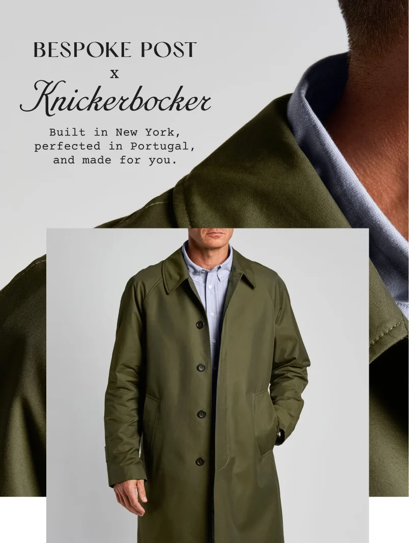 Bespoke Post x Knickerbocker Trench Dry-Wear Coat