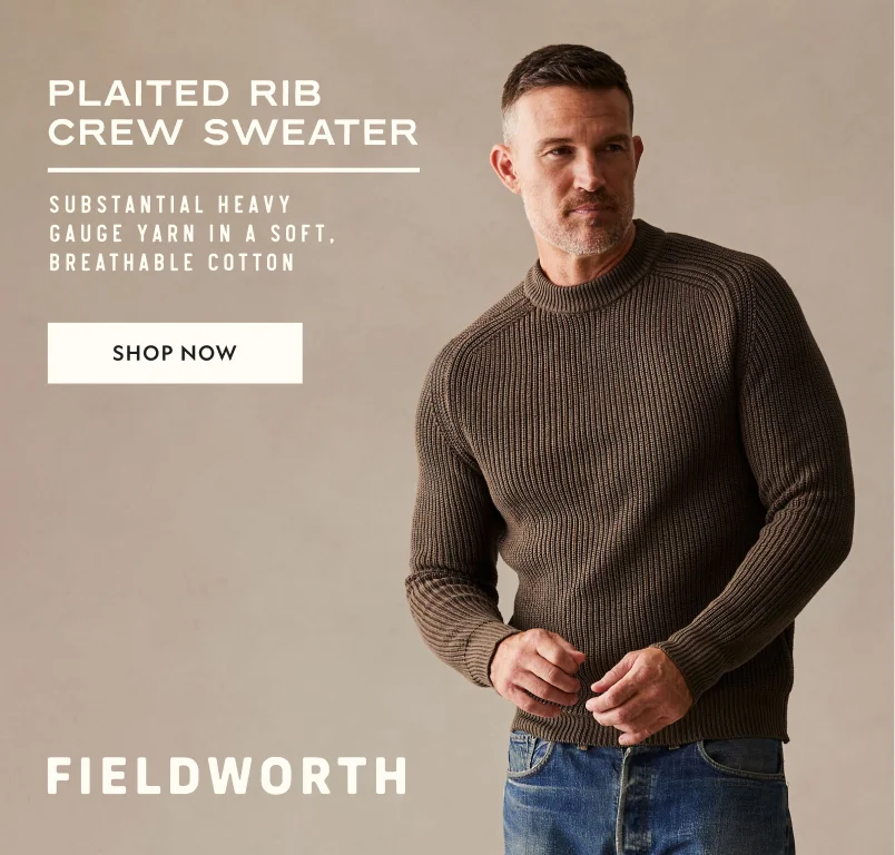 Plaited Rib Crew Sweater