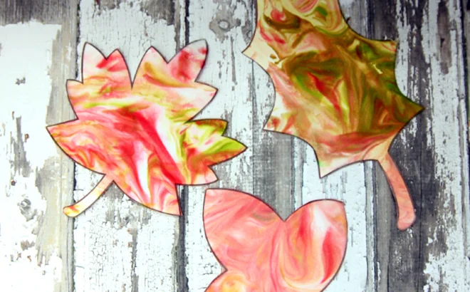 Marbled Fall Leaves