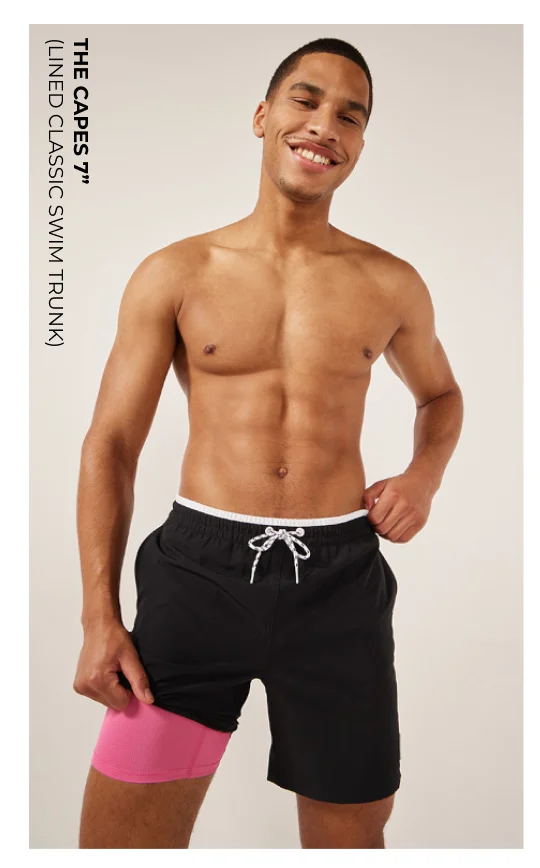 Lined Classic Swim Trunk: The Capes 7"