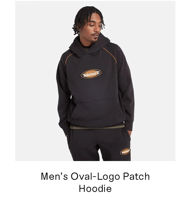 Men's Oval-Logo Patch Hoodie