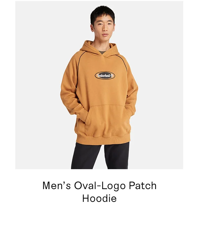 Men's Oval-Logo Patch Hoodie