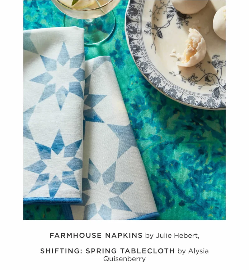 Farmhouse Napkins, Shifting: Spring Tablecloth