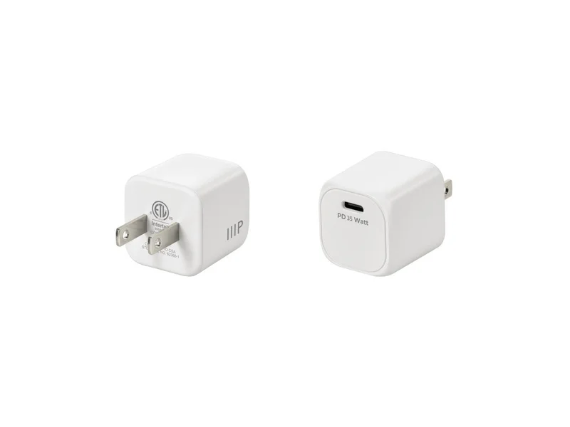 2‑Pack 35W USB‑C Mini Cubic GaN Charger in White