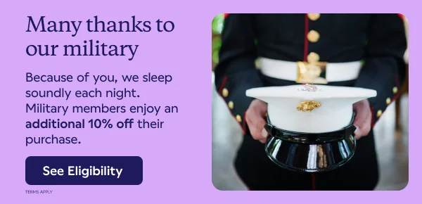 Military Members get an additional 10% off for a limited time